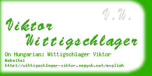 viktor wittigschlager business card